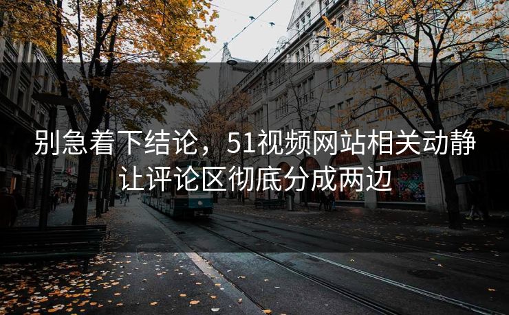 别急着下结论，51视频网站相关动静让评论区彻底分成两边  第1张