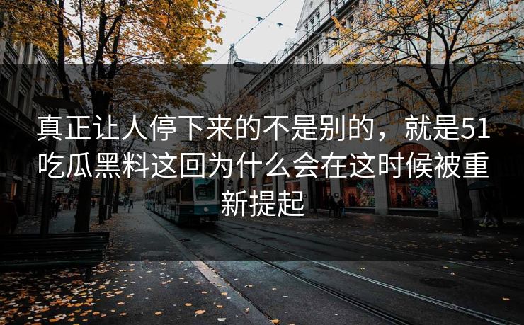 真正让人停下来的不是别的，就是51吃瓜黑料这回为什么会在这时候被重新提起  第1张